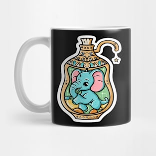 Cute Elephant in a Genie Bottle Mug